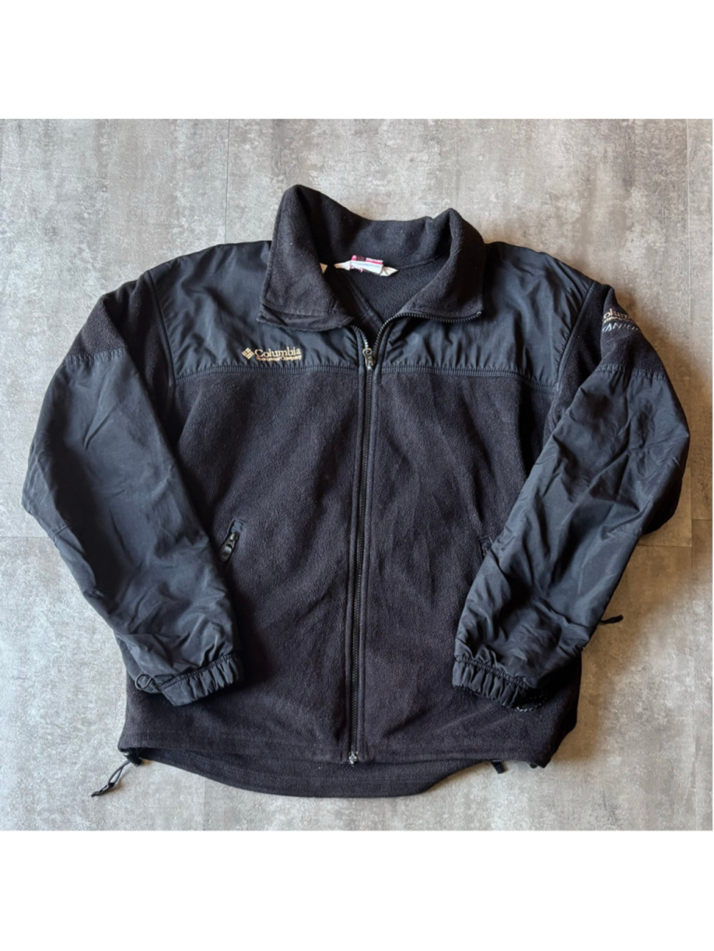 Vintage Columbia Titanium Fleece Jacket Mens Large Black
